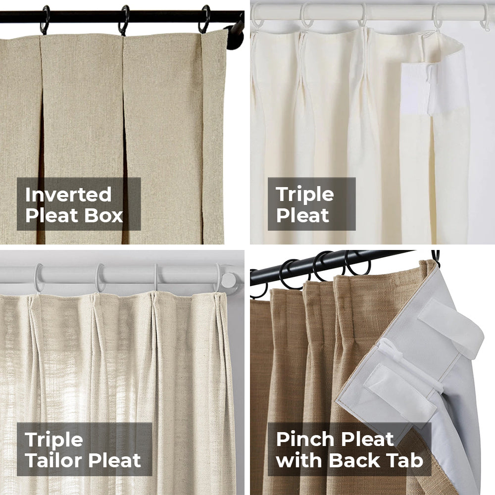 Zoe Linen Curtain Pleated
