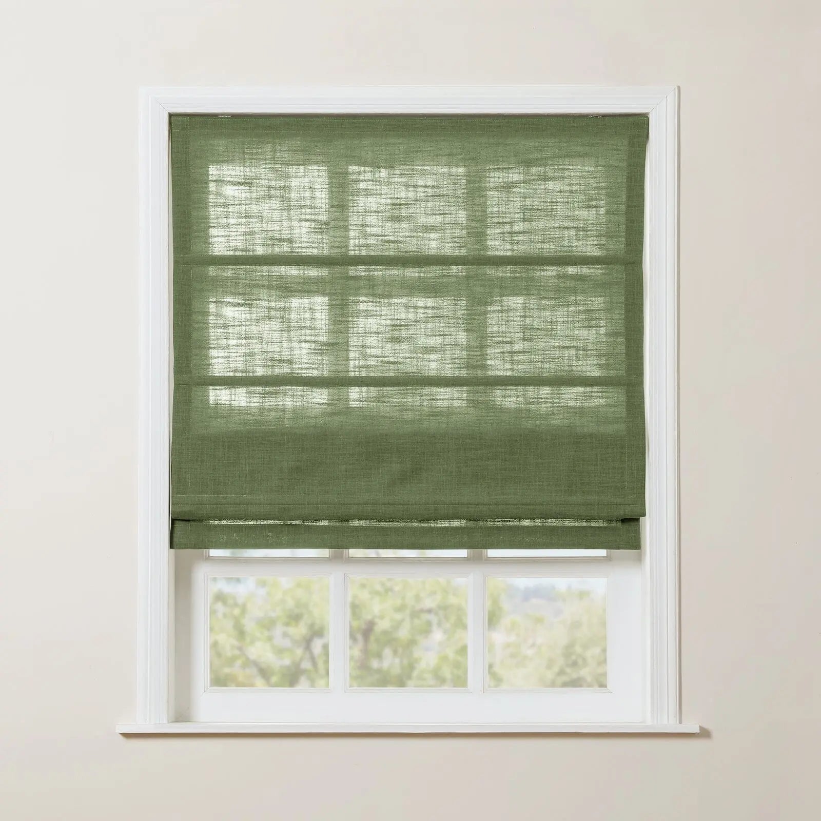 Zoe Linen Roman Shade Cordless