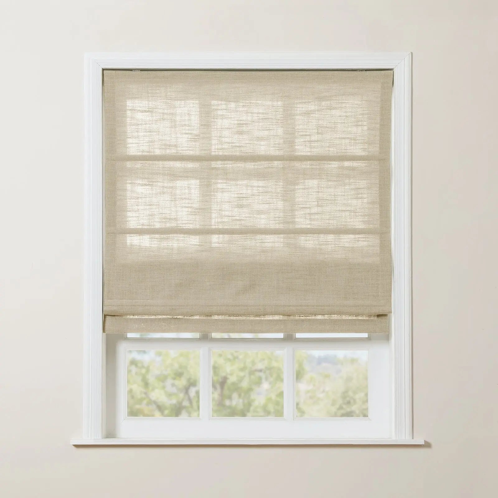 Zoe Linen Roman Shade Cordless